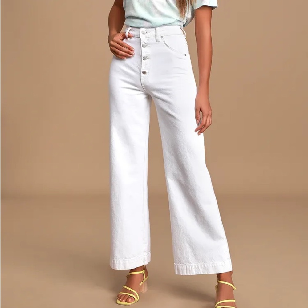 ROLLA'S White Flare & Wide Leg Jeans